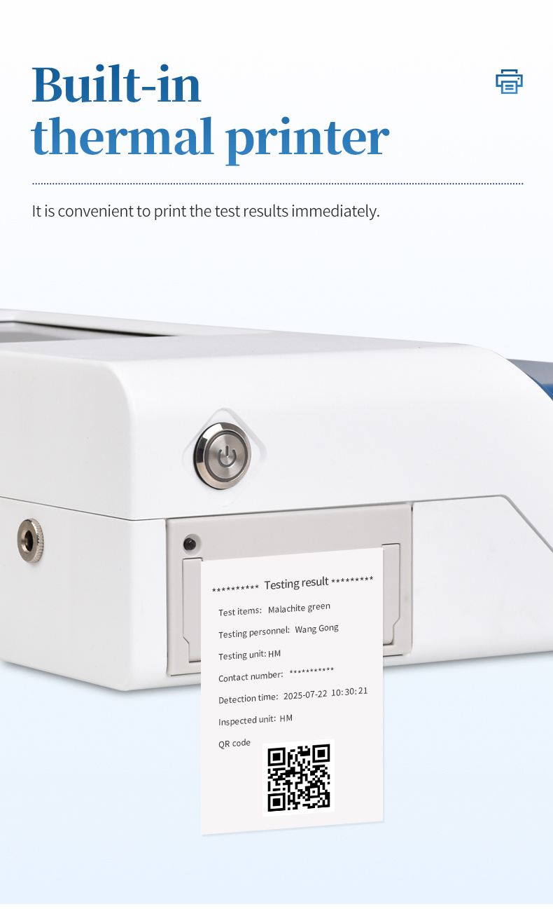HM-JD02 multi-channel colloidal gold immunoassay analyzer with 7-inch touchscreen