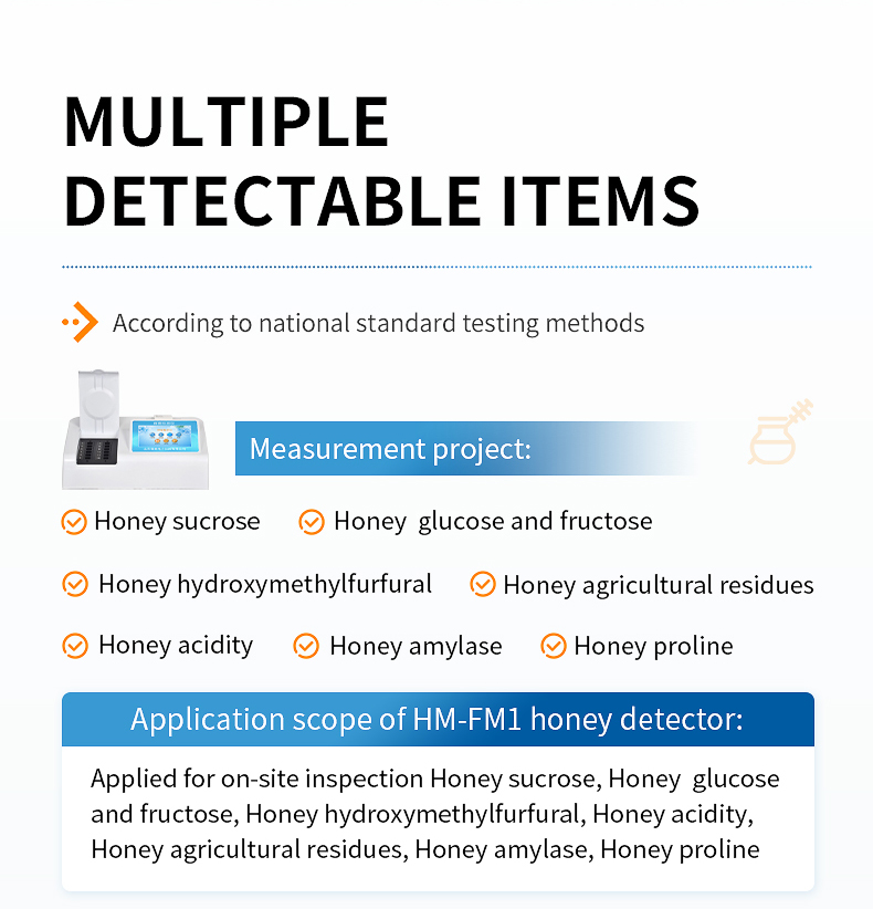 HM-FM1 built-in thermal printer outputting detection report with QR code