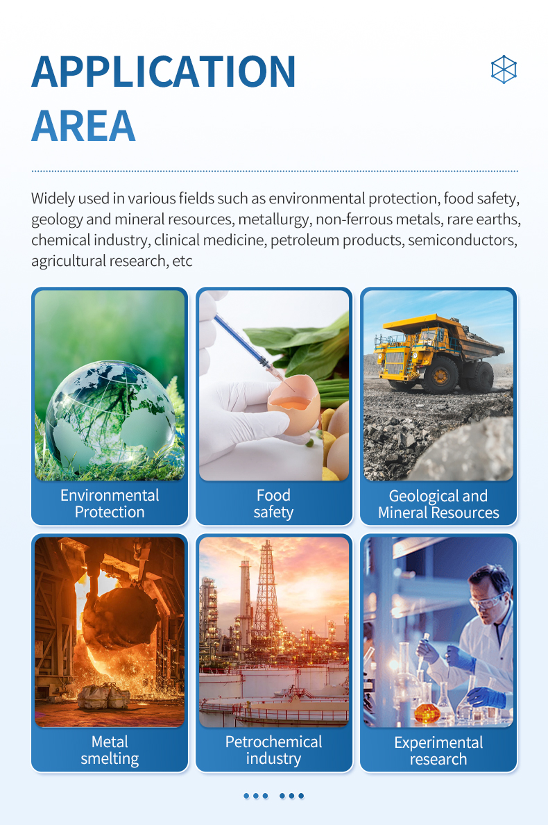 ICP spectrometer application areas including environmental geological metallurgical and rare earth