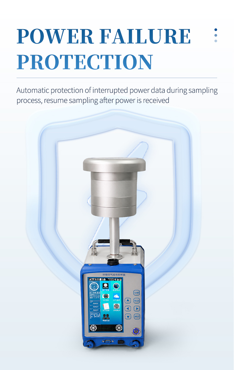 HM-H4 power failure protection feature with automatic data recovery and resume sampling