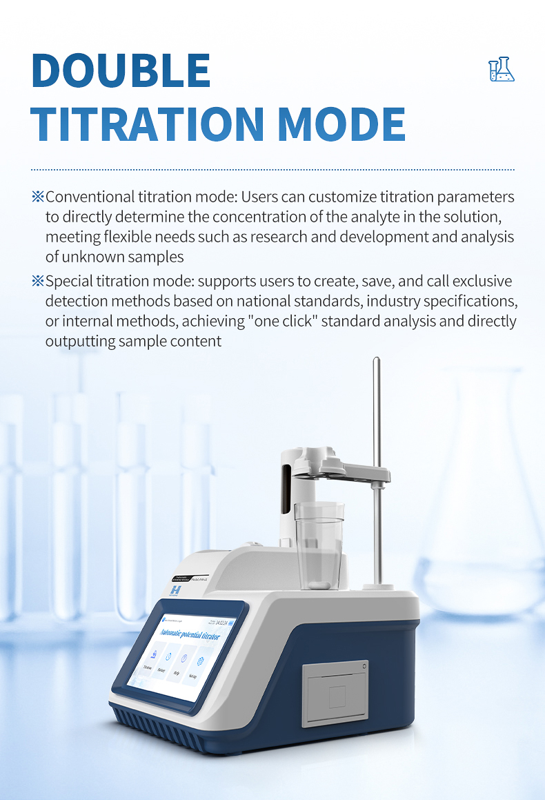Dual mode interface showing conventional titration setup and specialized method one-click execution