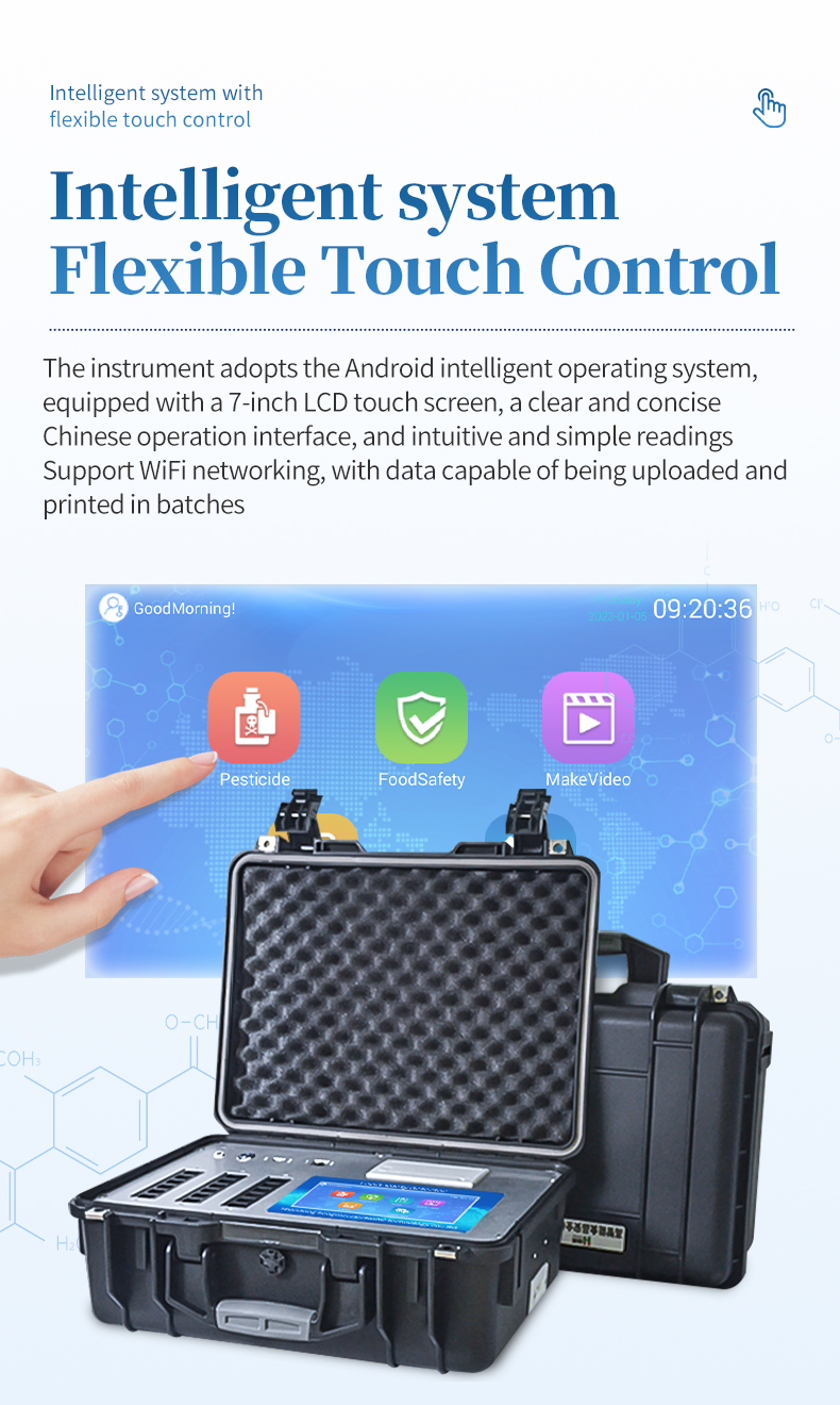 HM-G1800 rear connectivity panel with USB data export port and power input interface detail