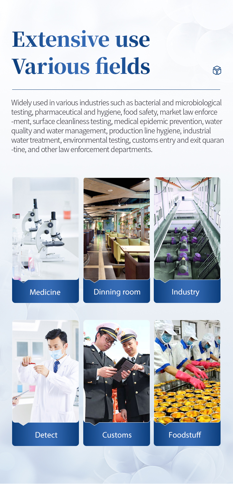 ATP fluorescence detector industry applications across medicine food industry and customs sectors