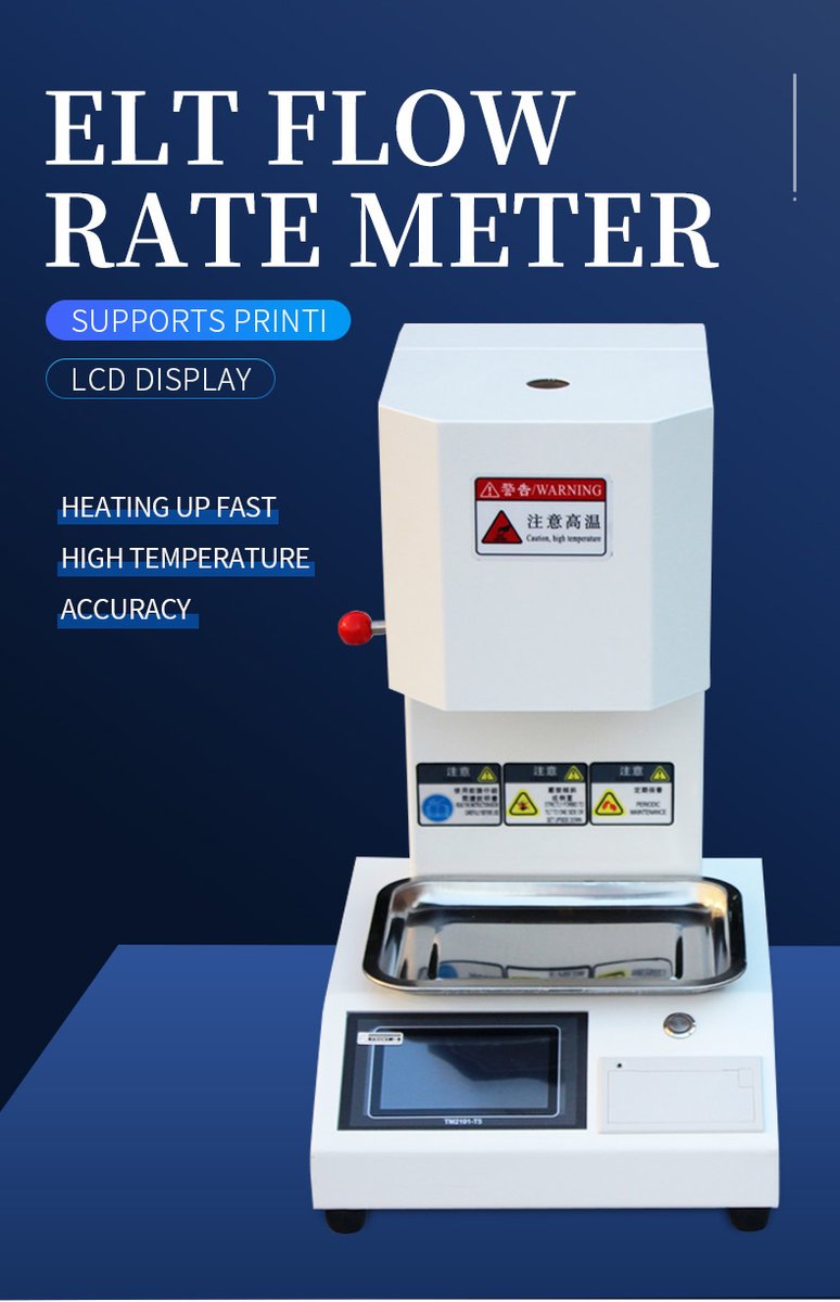 HM-RZT melt flow index tester with MFR and MVR dual mode LCD display and heating chamber