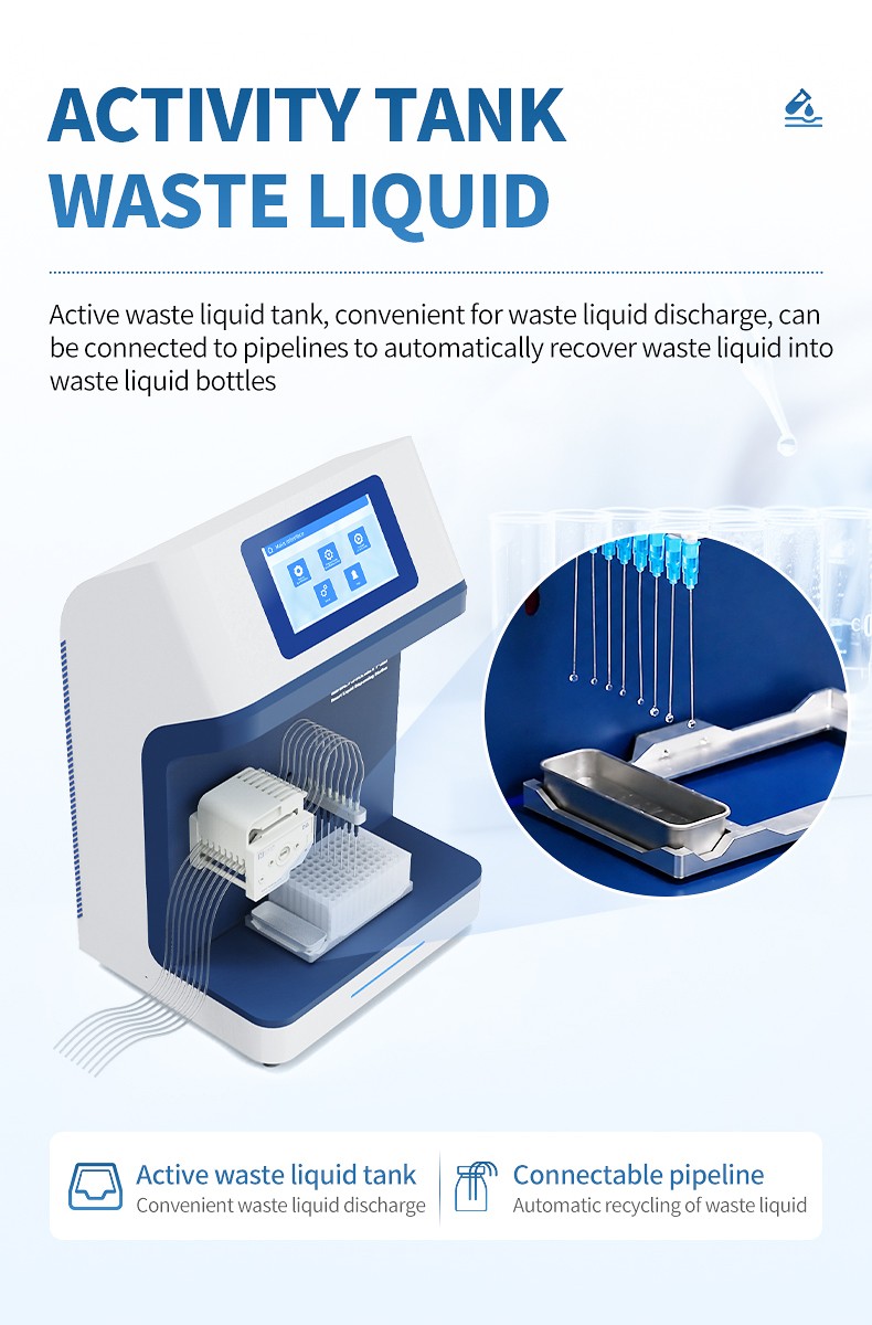 HM-F8 eight dispensing needles and removable waste liquid tank