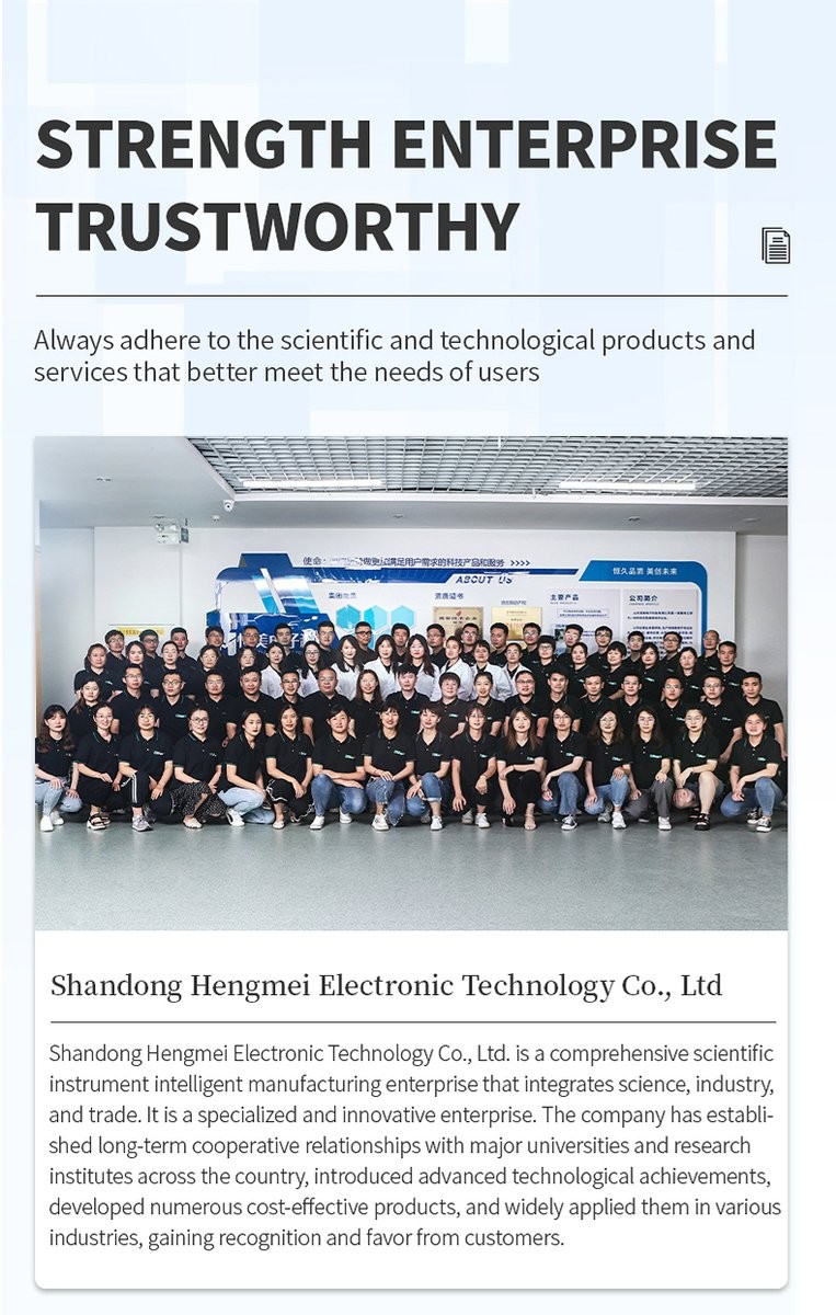 Shandong Hengmei Electronic Technology company profile with complete staff group photograph