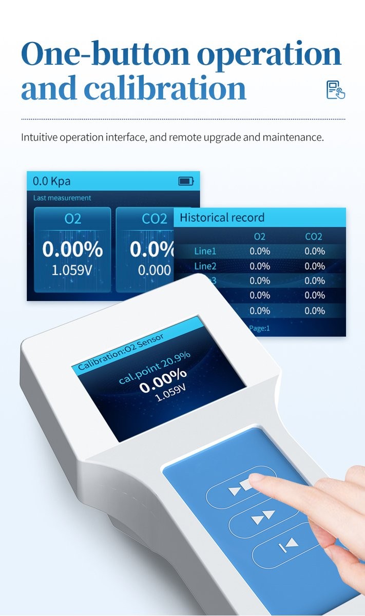 HM-DK1 headspace gas analyzer one-button operation with calibration and records