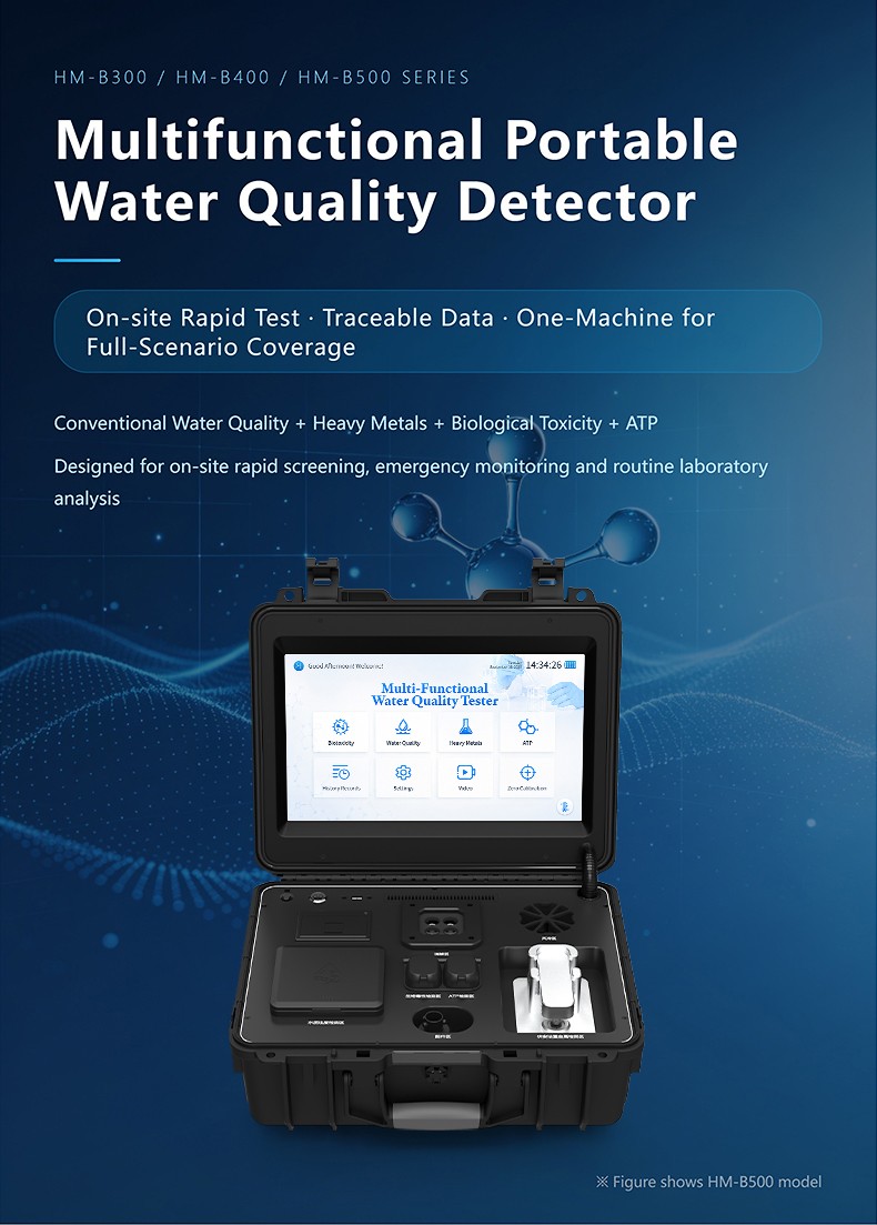 HM-B500 full-configuration multifunctional portable water quality analyzer with all four detection modules