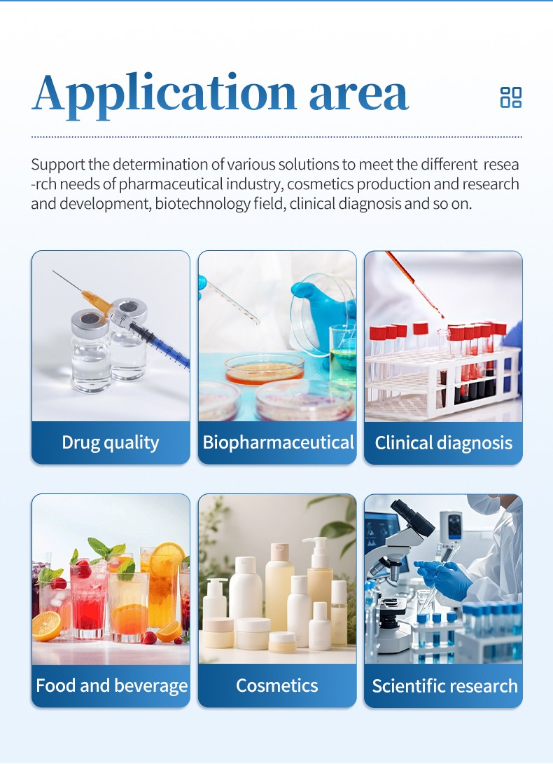 Application overview spanning pharmaceutical QC, biotech manufacturing, and clinical diagnostics
