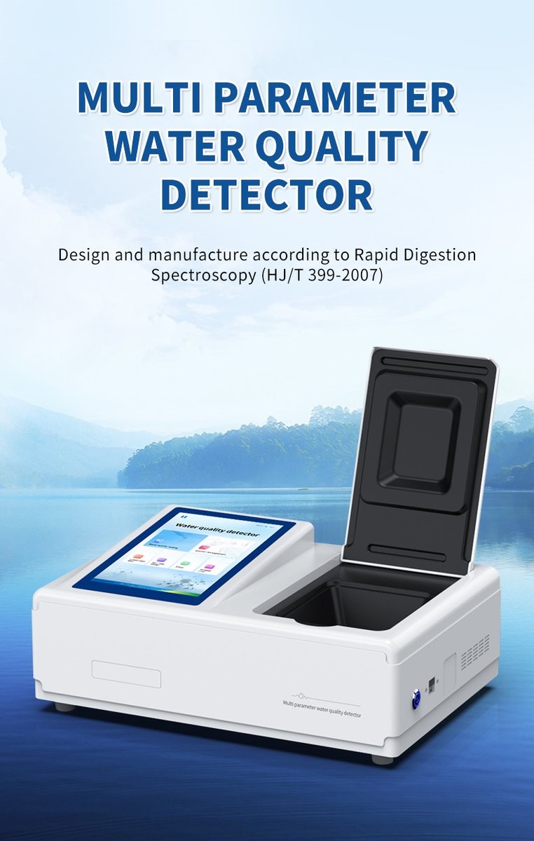 HM-T100L comprehensive water quality analyzer with dual-zone digestion system and touchscreen interface
