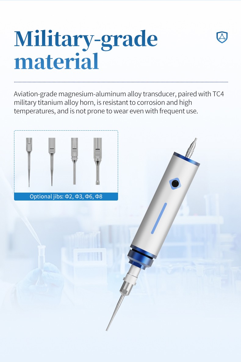 Ultrasonic horns and handheld transducer construction