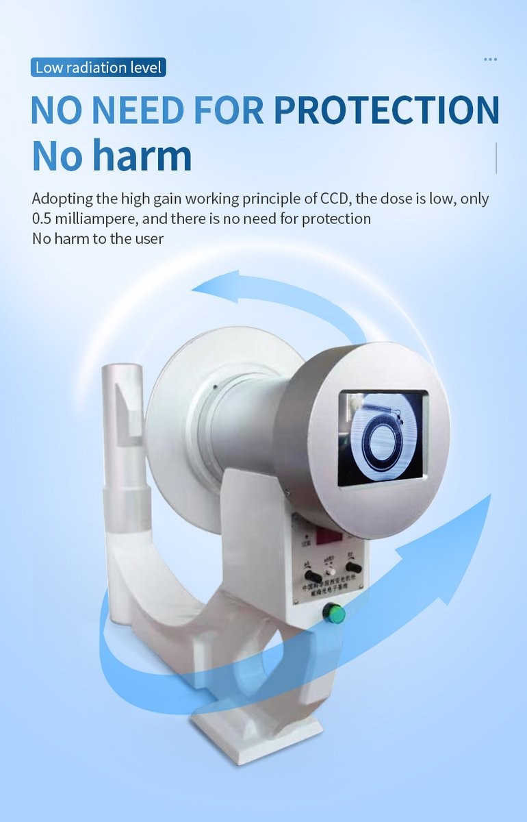HM-75Y CCD X-ray unit illustrating low-dose operation
