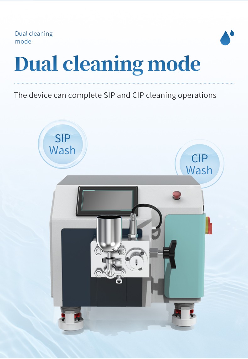 Temperature-controlled homogenizer SIP and CIP cleaning modes