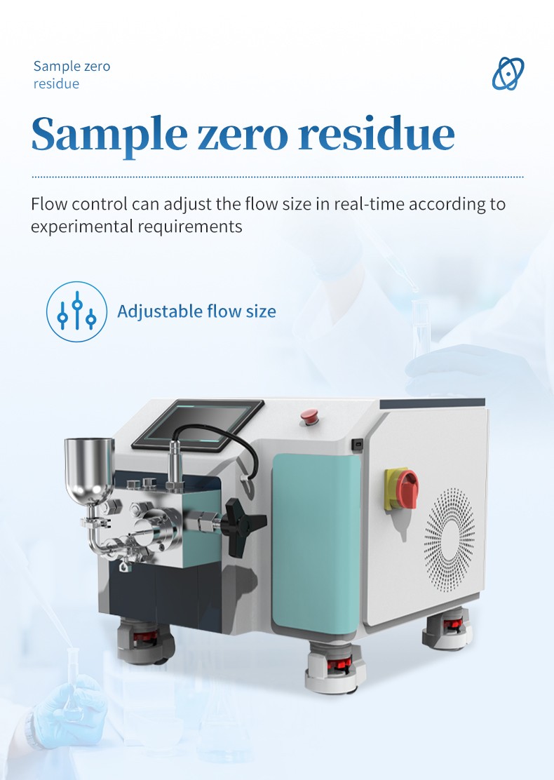 Adjustable processing flow and zero residue sample handling