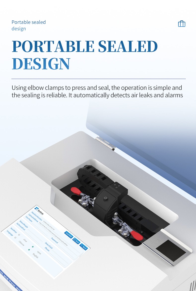 HM-NQ sealed sample chamber with elbow clamp mechanism