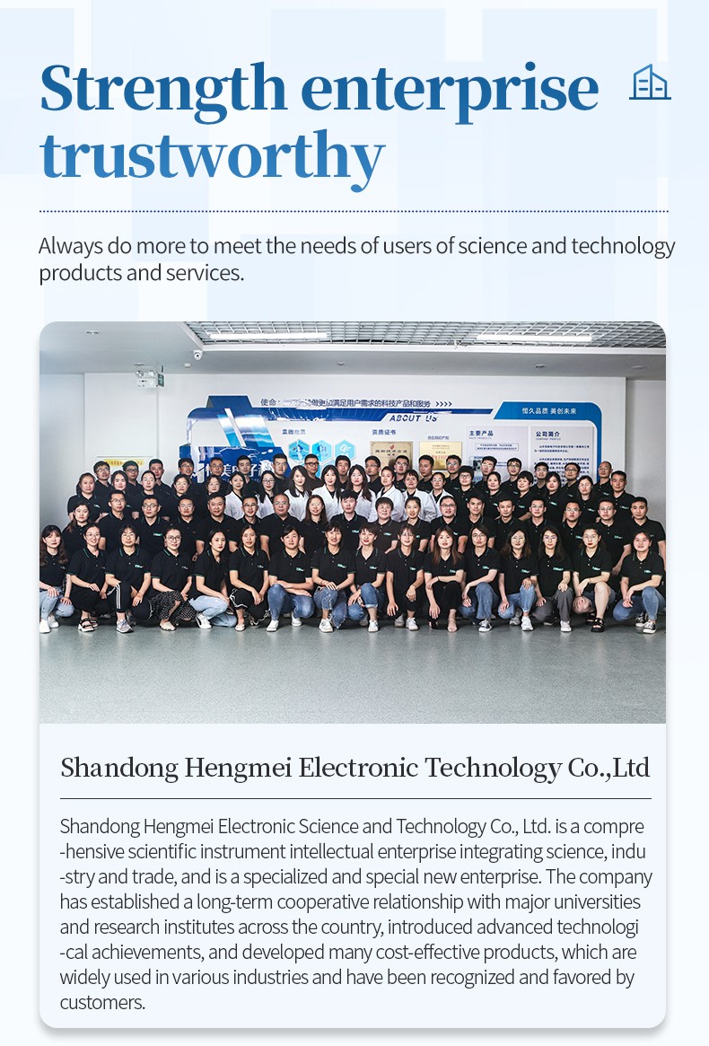 HM Instruments team at the scientific instrument manufacturing facility