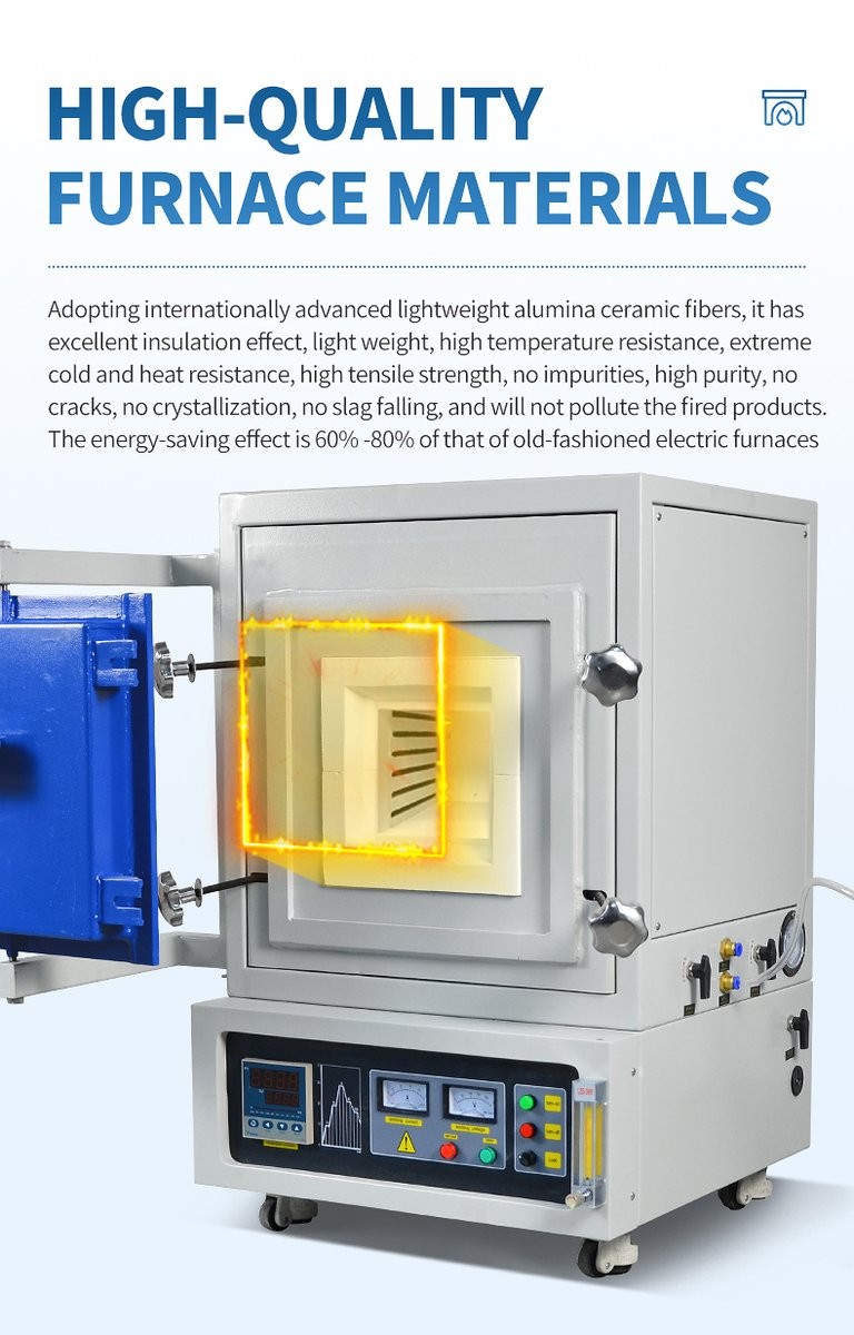 Lightweight alumina ceramic fiber insulation inside furnace chamber