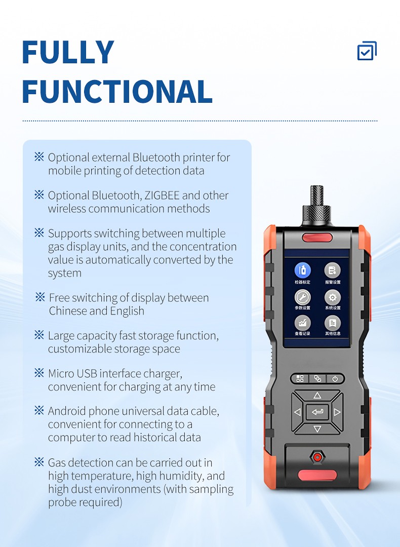 HM-SVOC detector feature overview with wireless and storage options