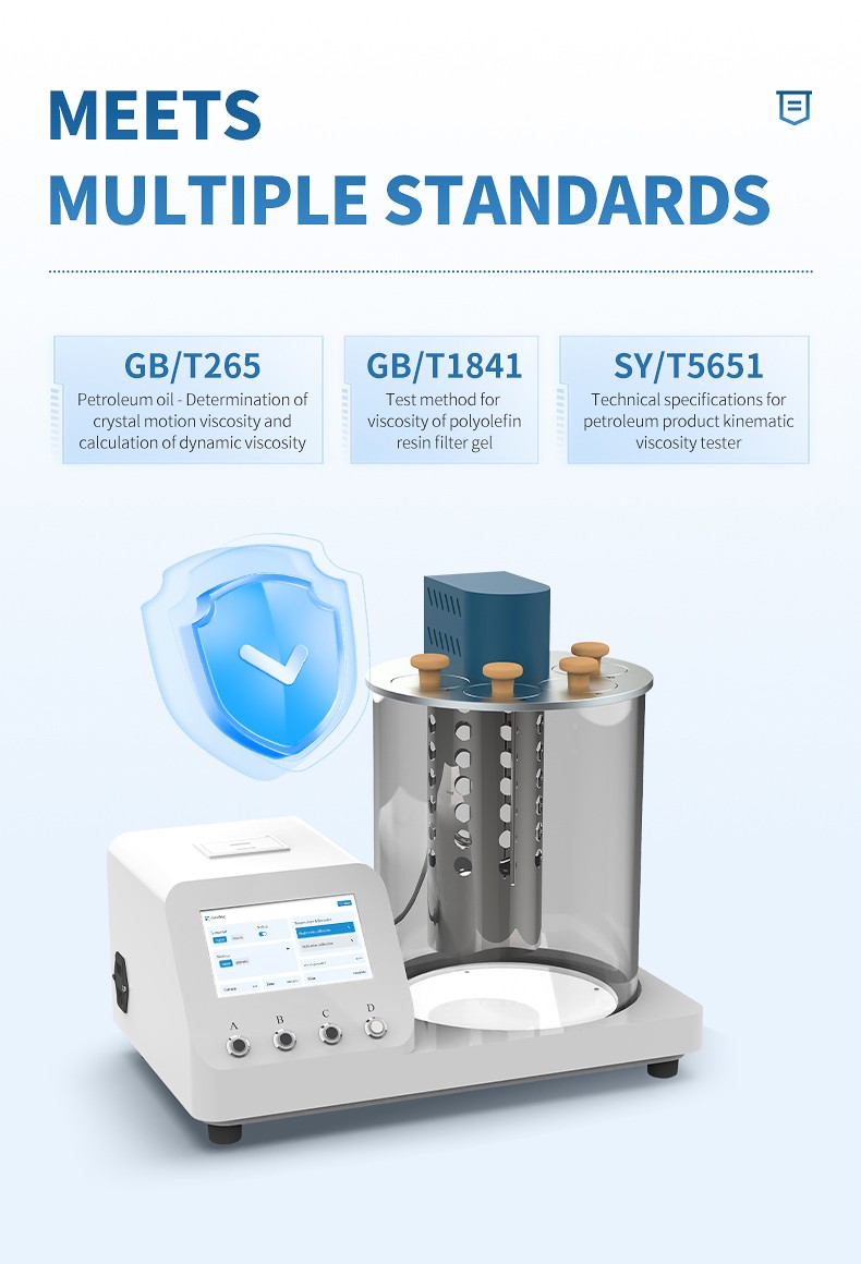 Kinematic viscosity tester standards GB/T265 GB/T1841 and SY/T5651