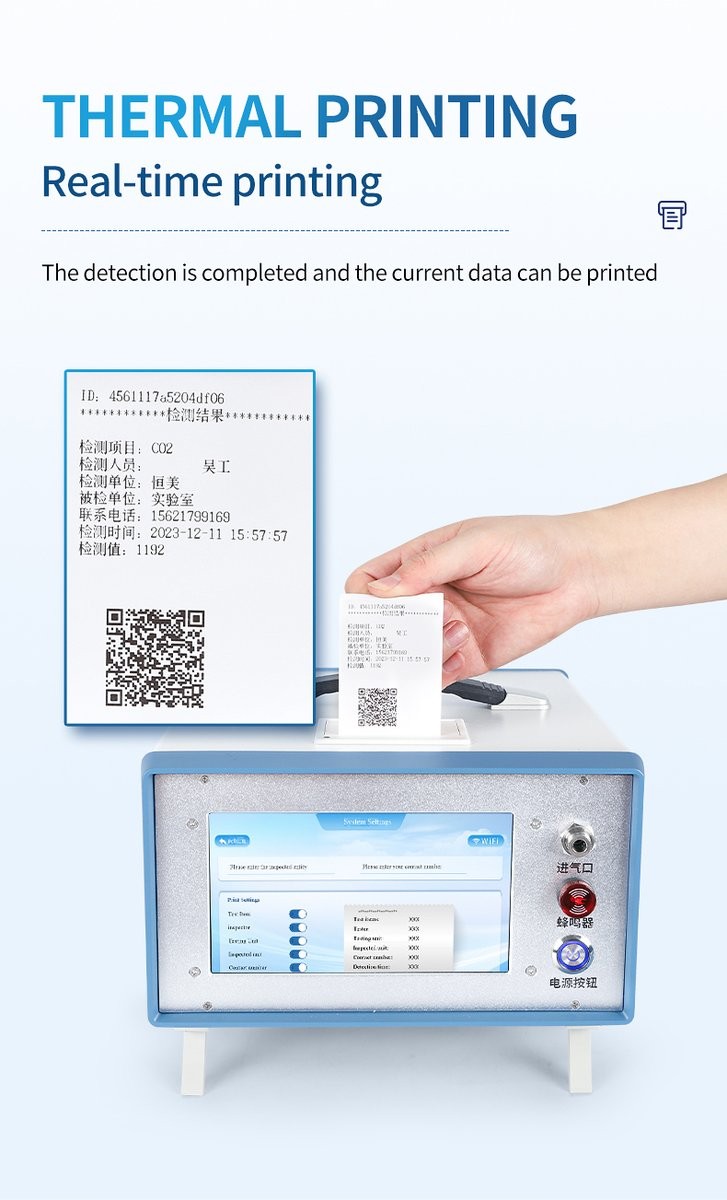 Onboard thermal receipt printer issuing instant hard-copy inspection report with verification data