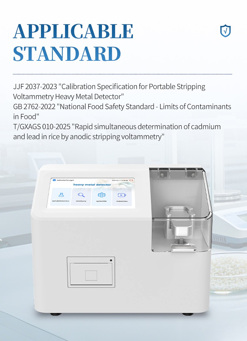 Calibration and food safety standards compliance for portable voltammetry detectors