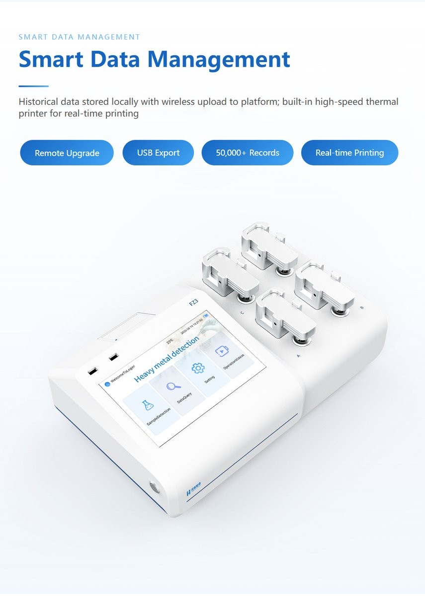 Smart data management system with Android color touchscreen and thermal printer