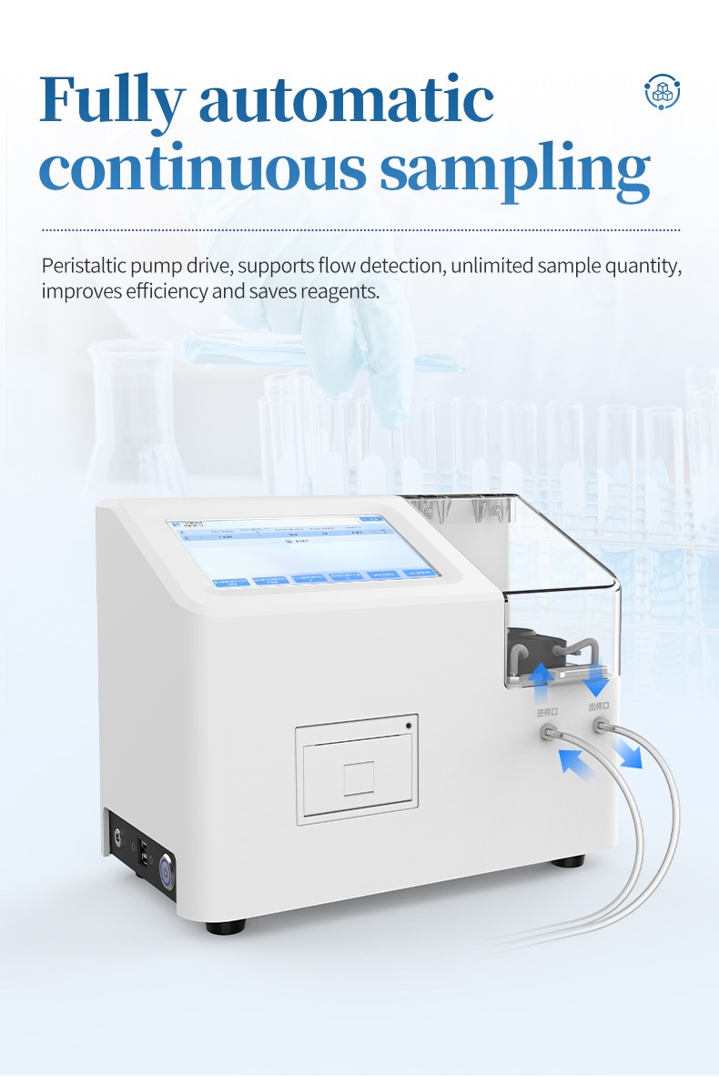 Analyzer peristaltic pump for automatic continuous flow sampling