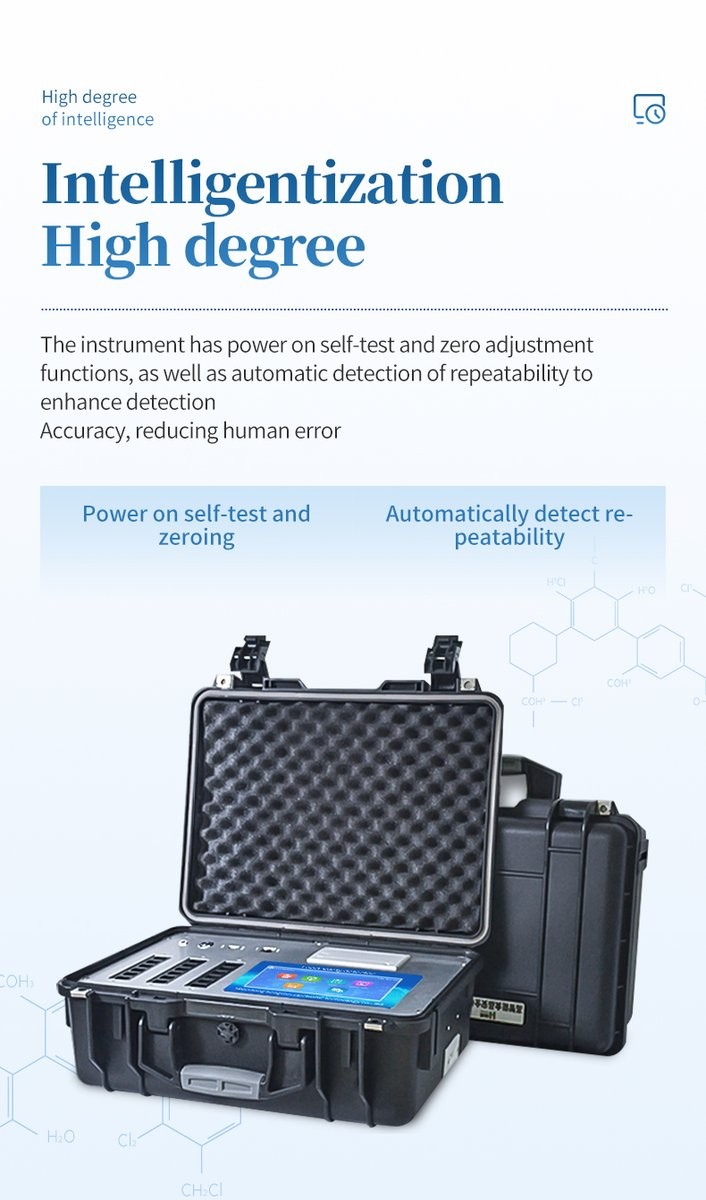 Intelligent instrument functions illustration with power-on self-test, automatic zeroing, and automated repeatability detection to minimize operational error