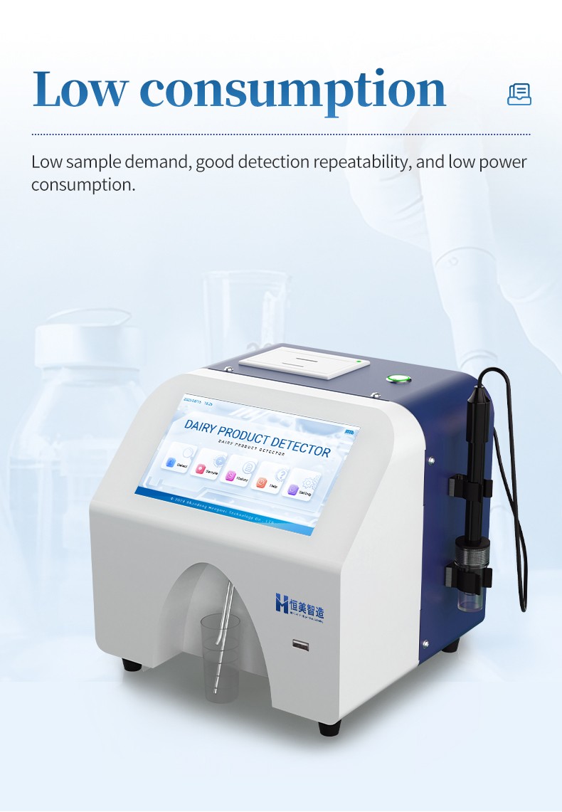 Compact milk analyzer for low sample demand testing