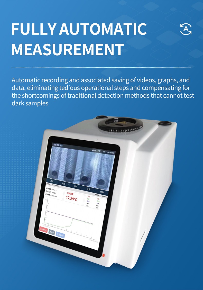 Automatic recording of sample melting videos, graphs and results