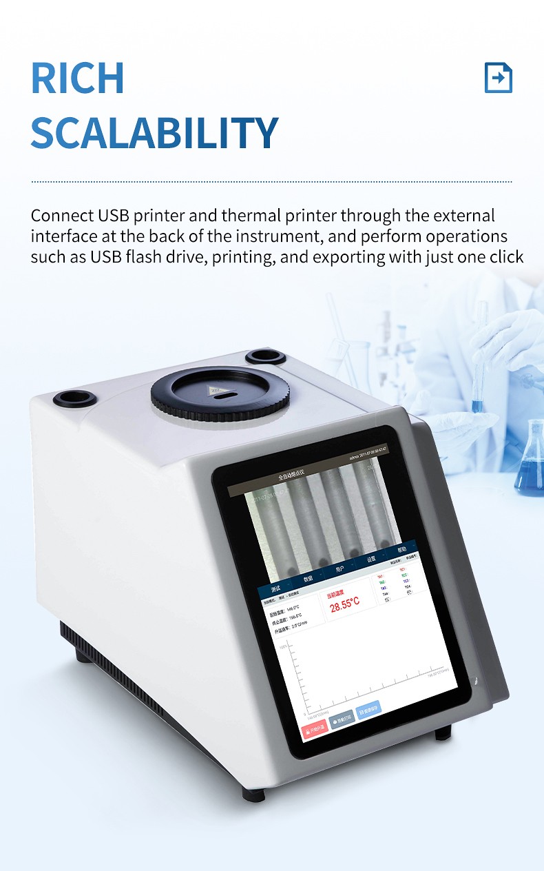 Rear connections for printers and USB data export