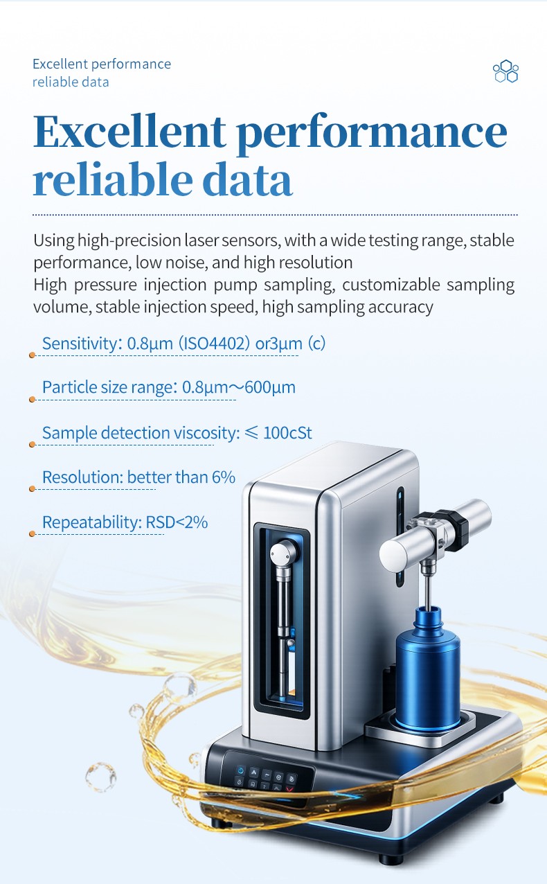 Laser sensor performance and liquid particle measurement specifications