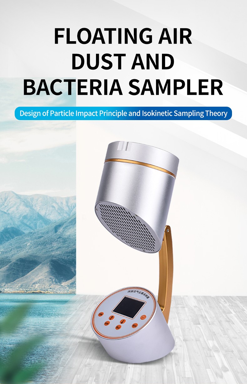 Airborne bacteria sampler with removable sampling head