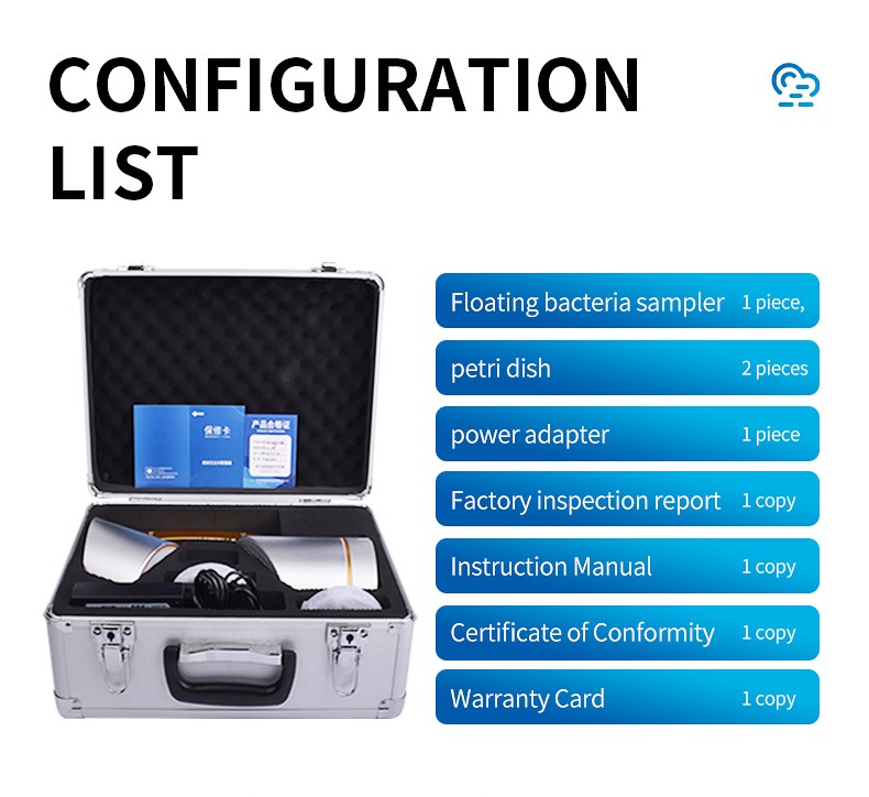 Sampler carrying case and configuration list