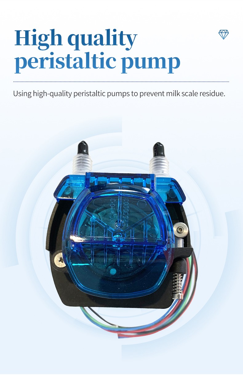 Peristaltic pump used in the milk analyzer fluid path